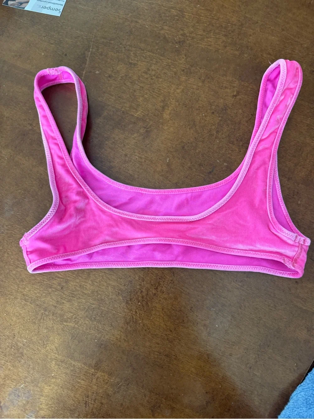 Women's Velvet & Metallic Bikini Set - Hot Pink and Silver